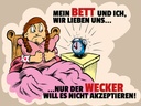 Holzschild 30x40 cm Mein Bett und Ich wir lieben uns