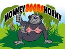 Holzschild 30x40 cm Monkey Boobs Horny Affe im BH