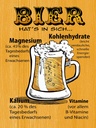 Holzschild 40x30 cm Bier hat's in sich Vitamine