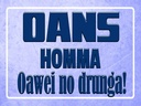 Holzschild 30x40 cm Oans homma oawei no drunga