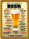 Holzschild 40x30 cm How to order a Beer please