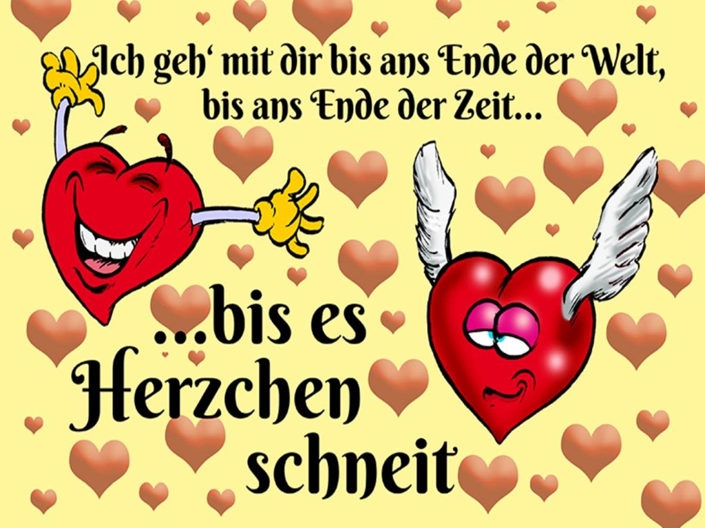 Holzschild 30x40 cm Geh mit dir bis Herzen schneit
