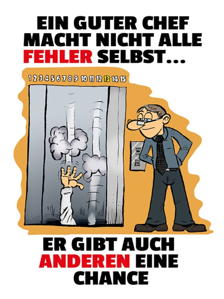 Holzschild 40x30 cm Guter Chef Fehler nicht selbst