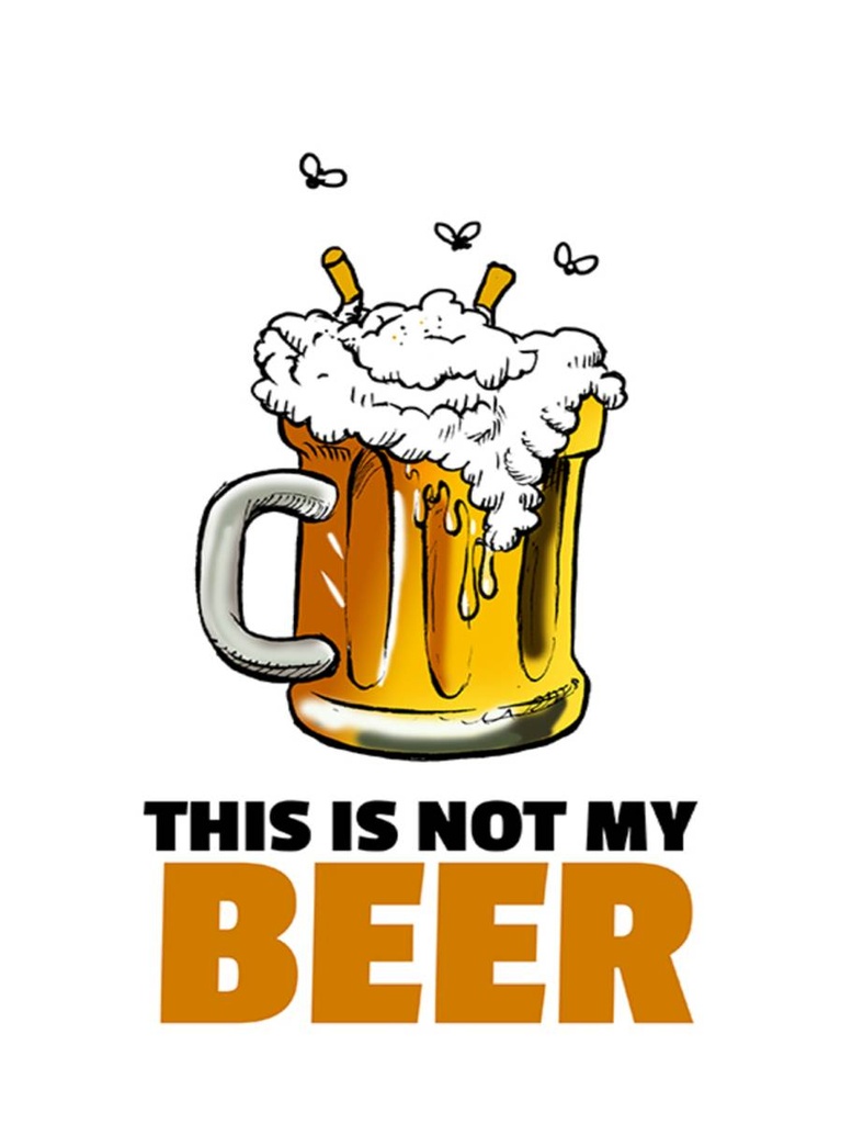 Holzschild 40x30 cm This is not my beer Bier