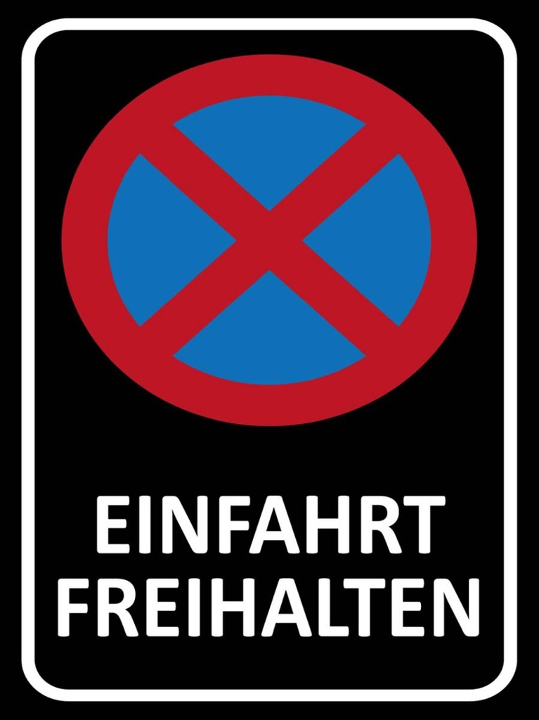 Holzschild 40x30 cm Einfahrt freihalten