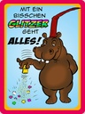 Holzschild 40x30 cm mit bisschen Glitzer geht Alles