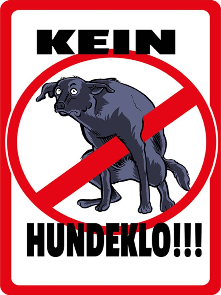 Holzschild 40x30 cm Kein Hundeklo Tiere