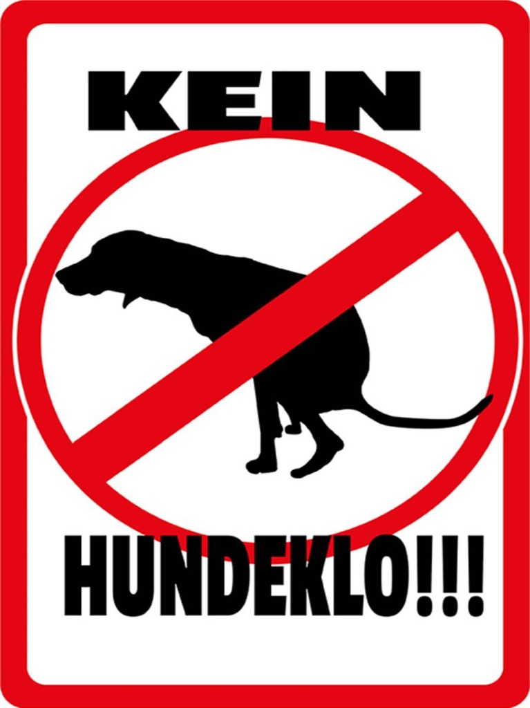 Holzschild 40x30 cm Kein Hundeklo Tiere Hund