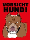 Holzschild 40x30 cm Vorsicht Hund