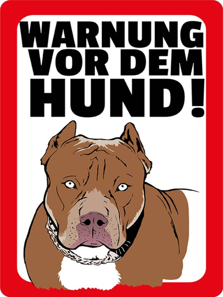 Holzschild 40x30 cm Warnung vor dem Hund