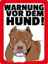 Holzschild 40x30 cm Warnung vor dem Hund