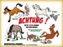 Holzschild 30x40 cm Achtung keine Hunde auf Weide