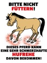Holzschild 40x30 cm Pferd Bitte nicht füttern Hufrehe