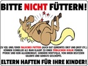 Holzschild 30x40 cm Pferd bitte nicht füttern Eltern haften