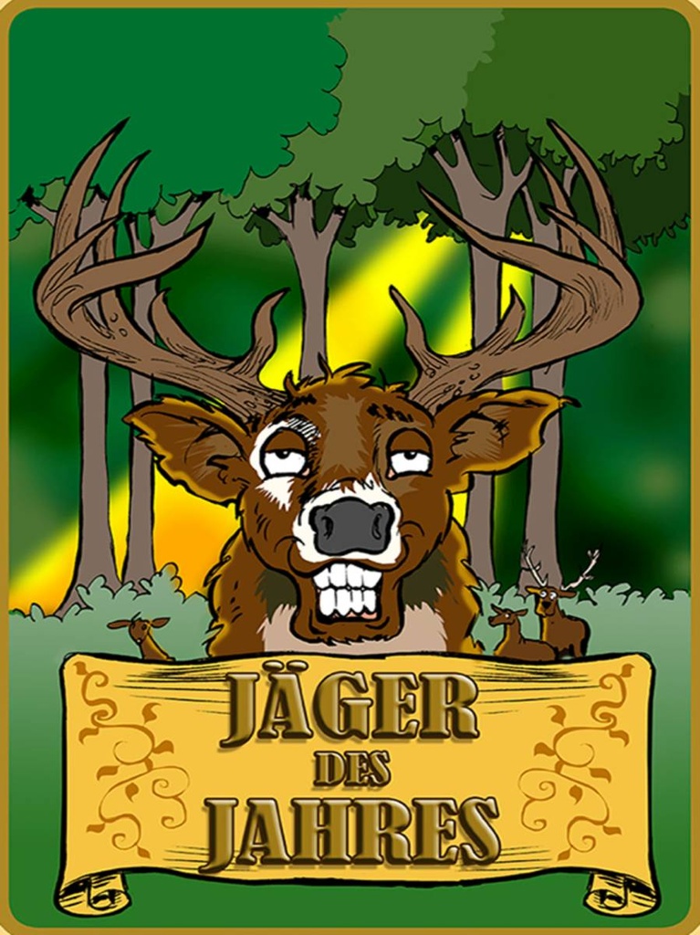 Holzschild 40x30 cm Jagd Jäger des Jahres Reh