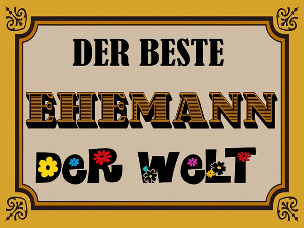 Holzschild 30x40 cm der beste Ehemann der Welt