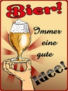 Holzschild 40x30 cm Bier immer eine gute Idee