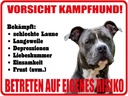 Holzschild 30x40 cm Hund Vorsicht Kampfhund Risiko