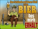 Holzschild 30x40 cm Schönste auf dieser Welt Bier