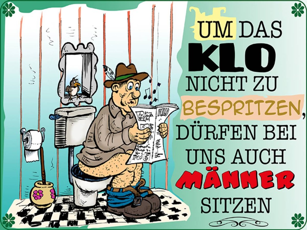 Holzschild 30x40 cm um Klo nicht bespritzen Männer