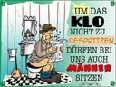 Holzschild 30x40 cm um Klo nicht bespritzen Männer