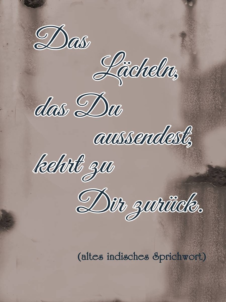 Holzschild 40x30 cm das Lächeln das du aussendest