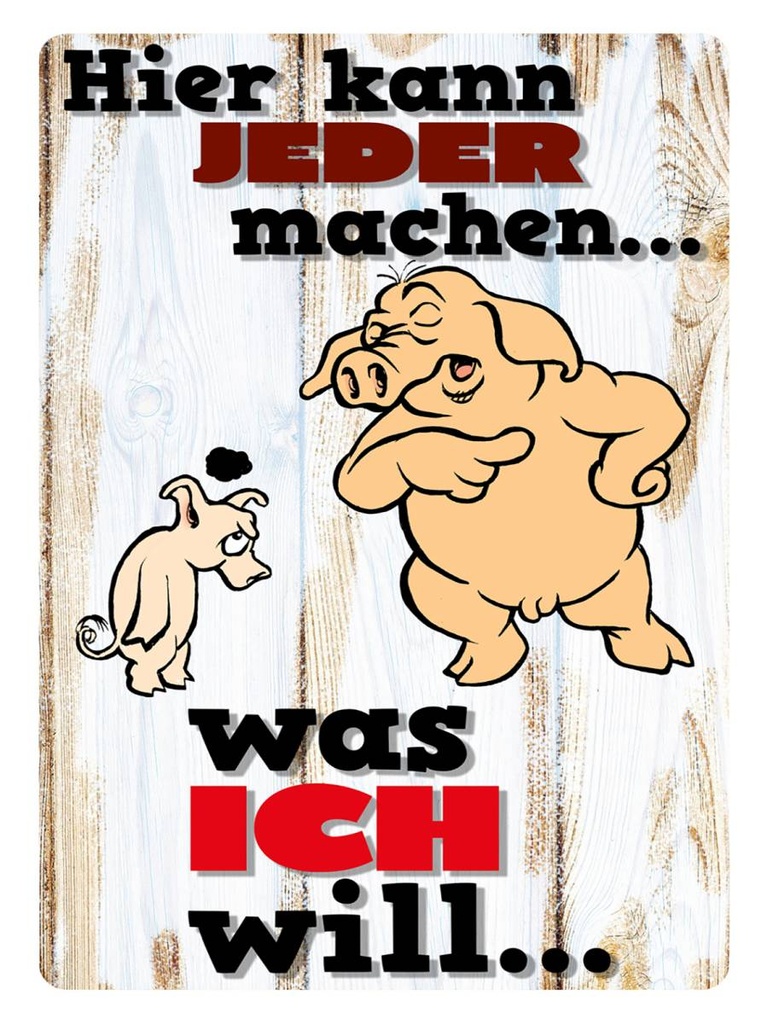 Holzschild 40x30 cm hier kann jeder machen was ich