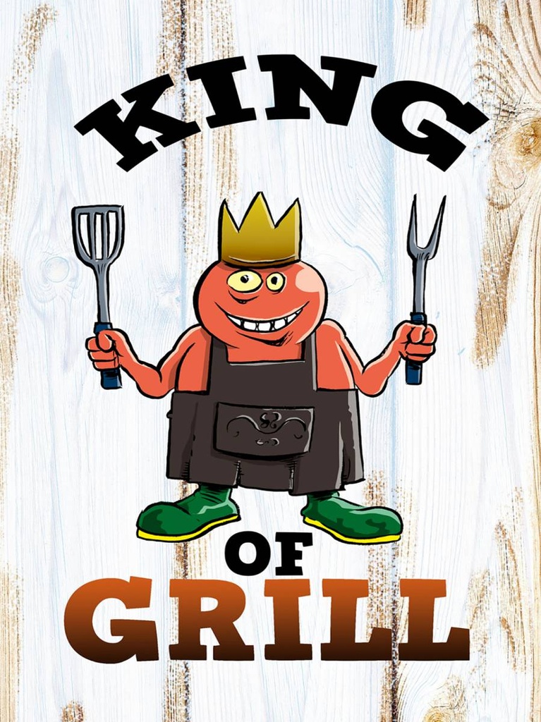 Holzschild 40x30 cm King of Grill