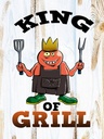 Holzschild 40x30 cm King of Grill