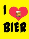 Holzschild 40x30 cm I love Bier