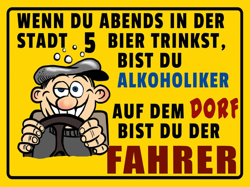 Holzschild 30x40 cm wenn du abends 5 Bier trinkst