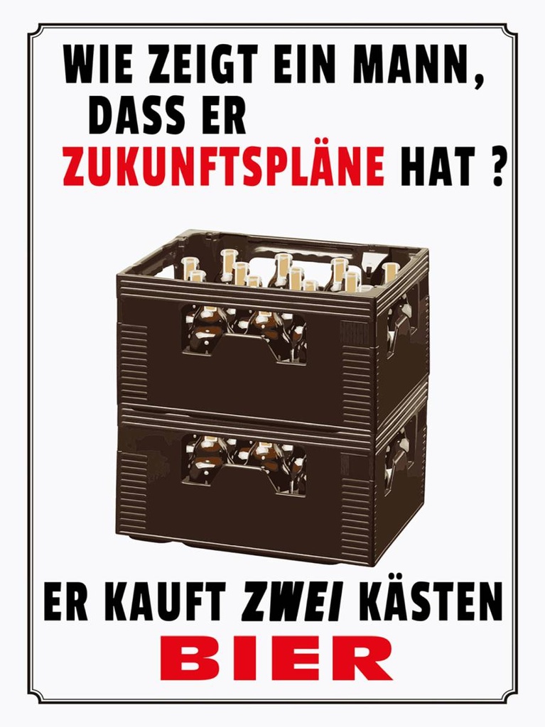 Holzschild 40x30 cm wie zeigt ein Mann Zukunftspläne
