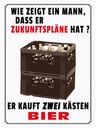 Holzschild 40x30 cm wie zeigt ein Mann Zukunftspläne