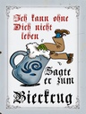 Holzschild 40x30 cm Bier kann nicht ohne dich nicht leben