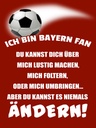 Holzschild 40x30 cm ich bin Bayern Fan Fussball