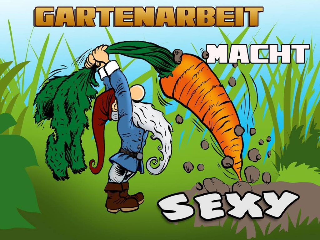 Holzschild 30x40 cm Gartenarbeit macht sexy