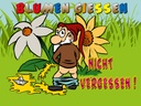 Holzschild 30x40 cm Blumen giessen nicht vergessen