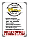Holzschild 40x30 cm Firma Oma GmbH kostenfrei