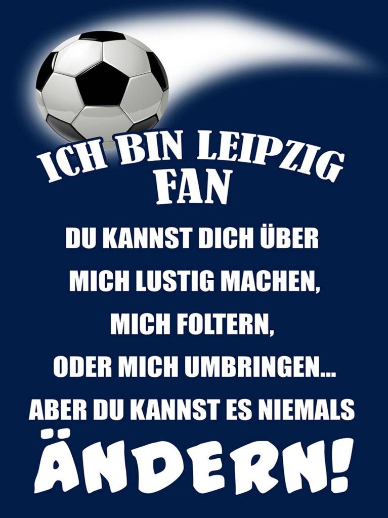 Holzschild 40x30 cm ich bin Leipzig Fan Fussball