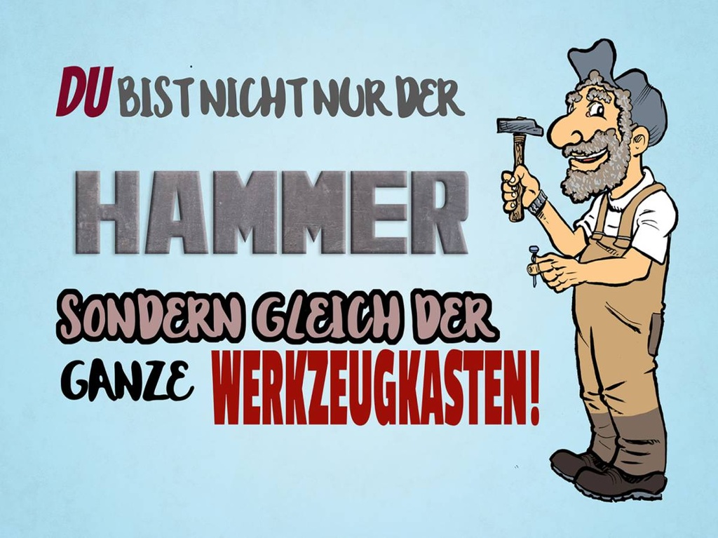 Holzschild 30x40 cm du Bist nicht nur der Hammer