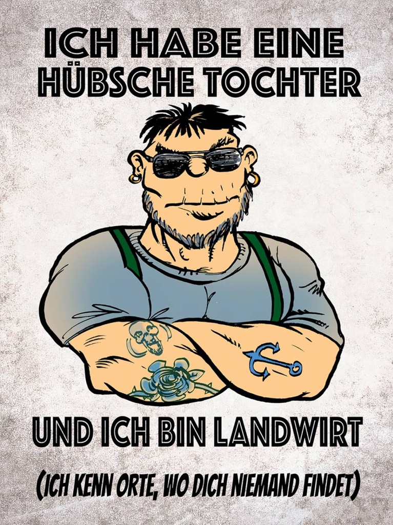 Holzschild 40x30 cm ich habe eine hübsche Tochter