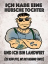Holzschild 40x30 cm ich habe eine hübsche Tochter