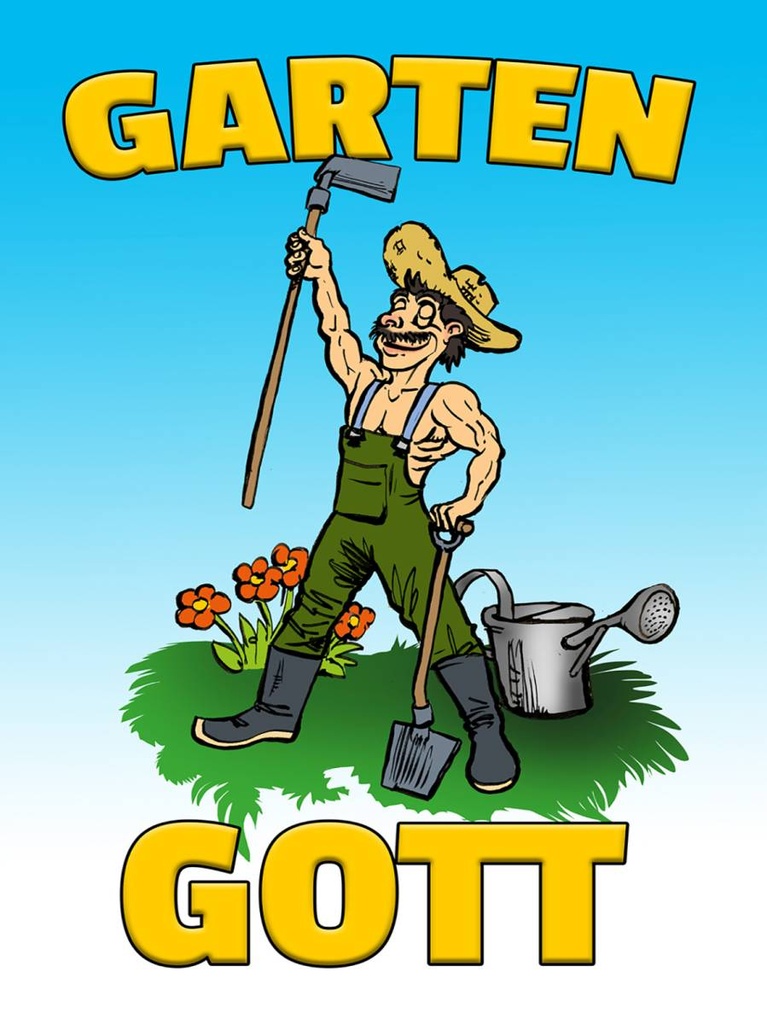 Holzschild 40x30 cm Garten Gott