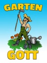 Holzschild 40x30 cm Garten Gott