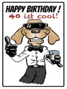 Holzschild 40x30 cm Happy Birthday 40 is cool