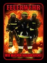 Holzschild 40x30 cm Feuerwehr wir machen Hausbesuche