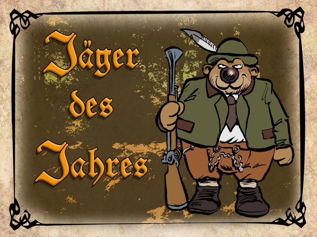 Holzschild 30x40 cm Jagd Jäger des Jahres Abenteuer