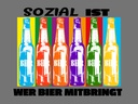 Holzschild 30x40 cm sozial ist wer Bier mitbringt