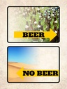Holzschild 40x30 cm Bild Beer No Beer Bier