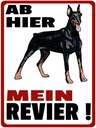 Holzschild 40x30 cm ab hier mein Revier Hund
